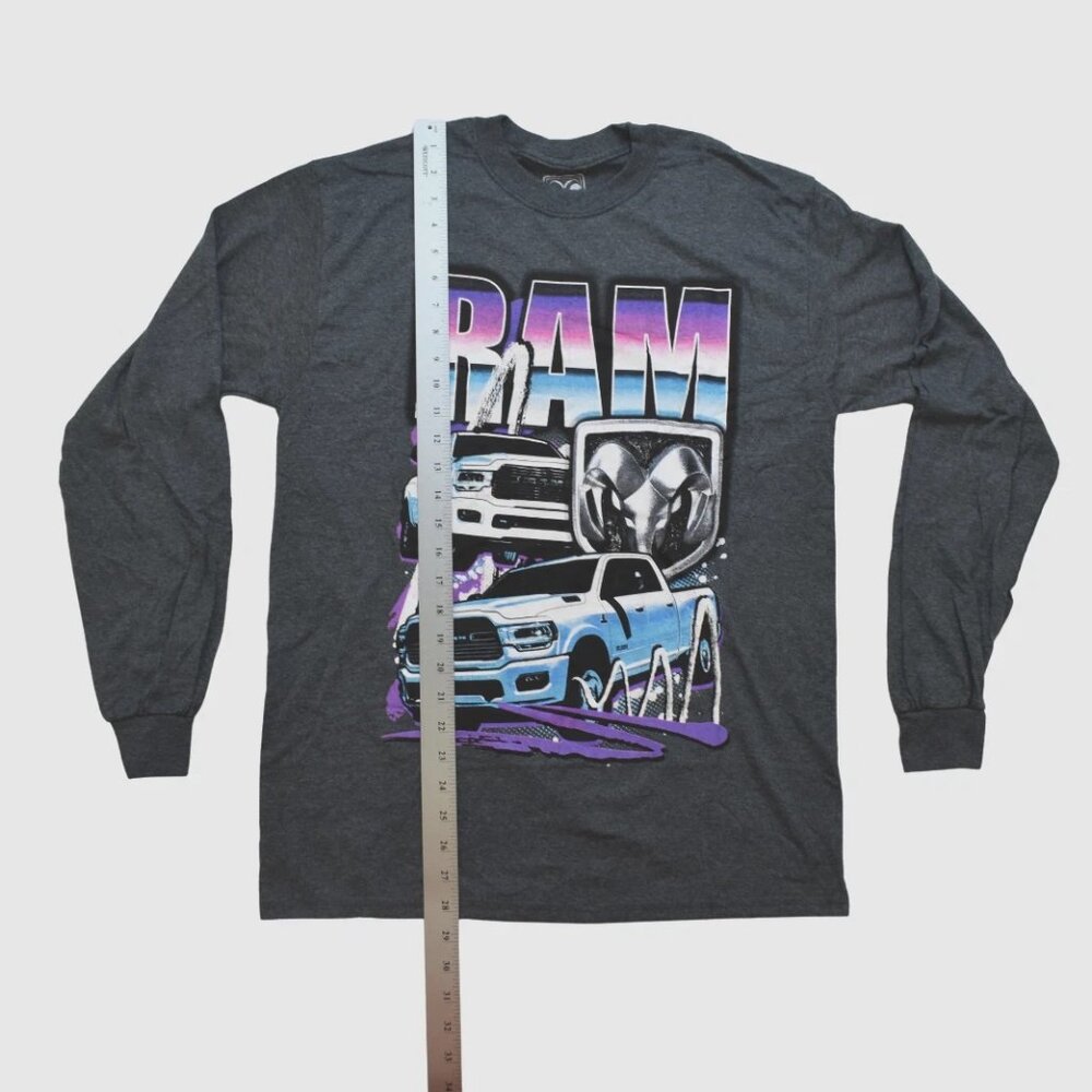 Dodge Ram Truck Charcoal Heather Long Sleeve Adult Shirt New S/M - Picture 6 of 7